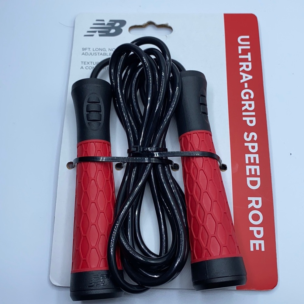 New Balance Ultra- Grip Speed Rope Adult Black with Red Size OSZ